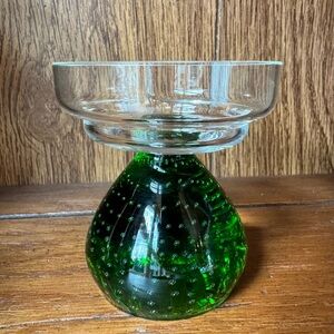 Mid century modern paperweight bubble cocktail glass in Carl Erickson style.